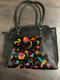 Authentic Columbian Leather Shoulder Tote Bag for Women—Nature Inspired Artisan Design New with Tag