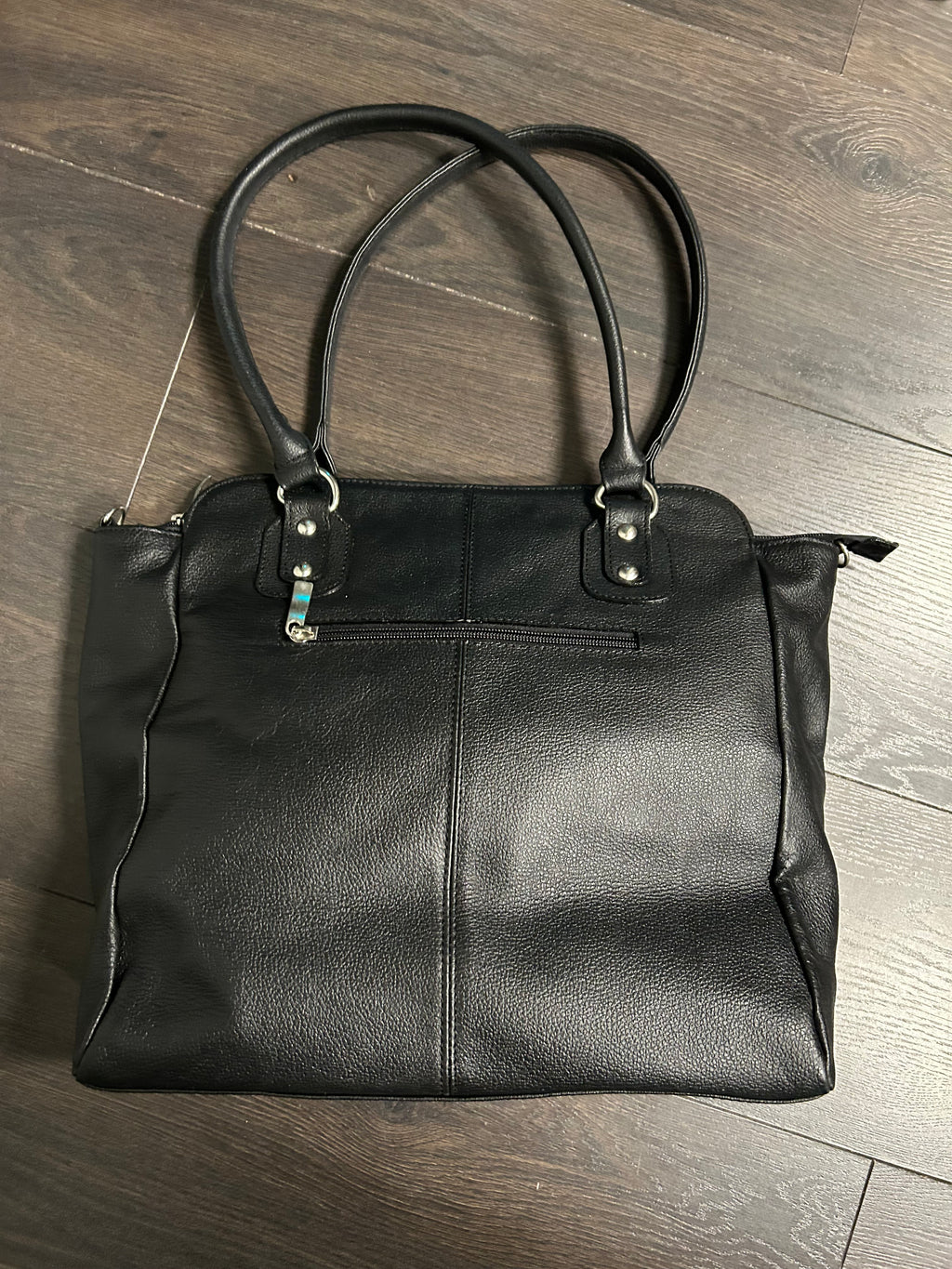 Authentic Columbian Leather Shoulder Tote Bag for Women—Nature Inspired Artisan Design New with Tag