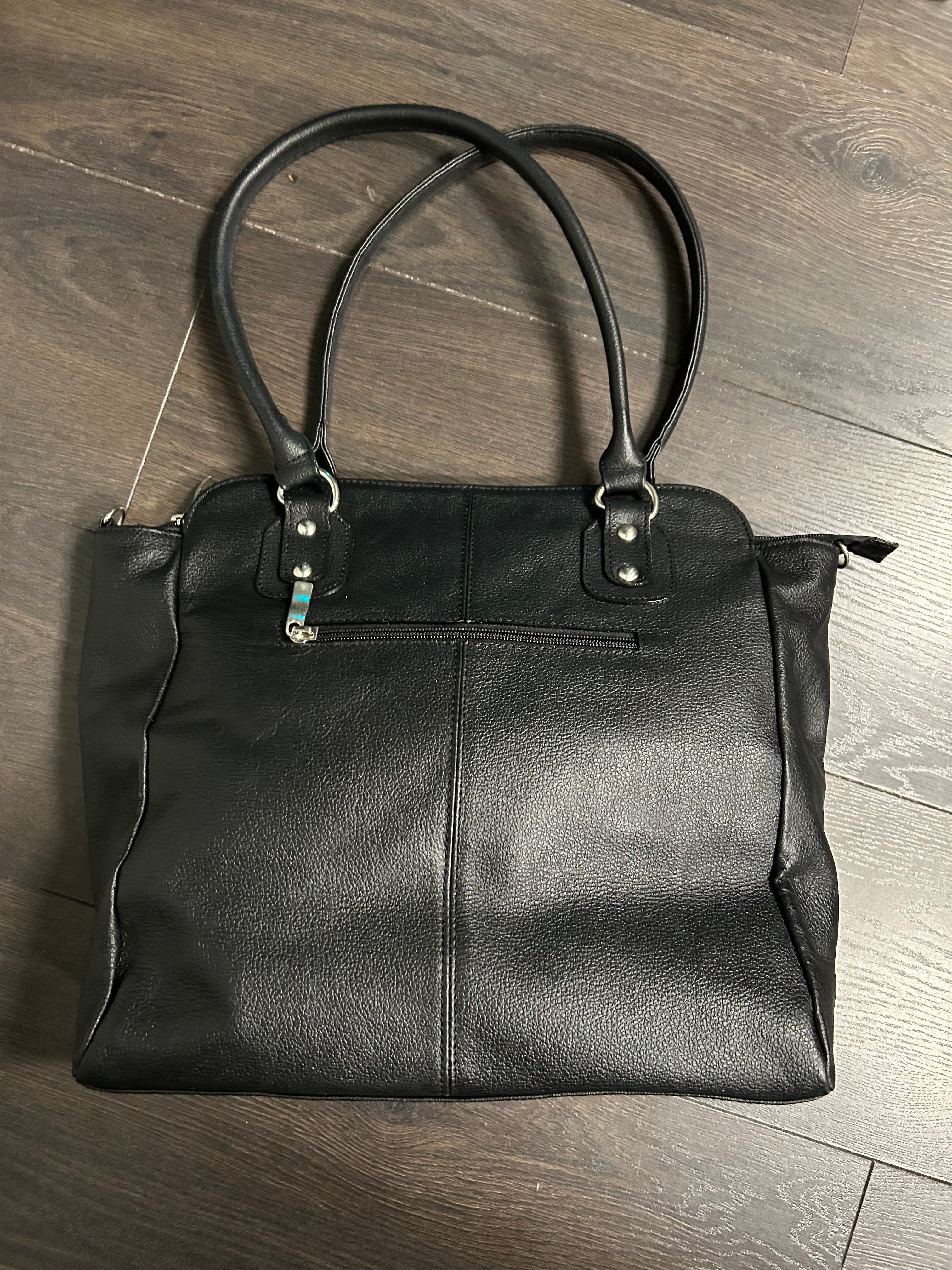 Authentic Columbian Leather Shoulder Tote Bag for Women—Nature Inspired Artisan Design New with Tag