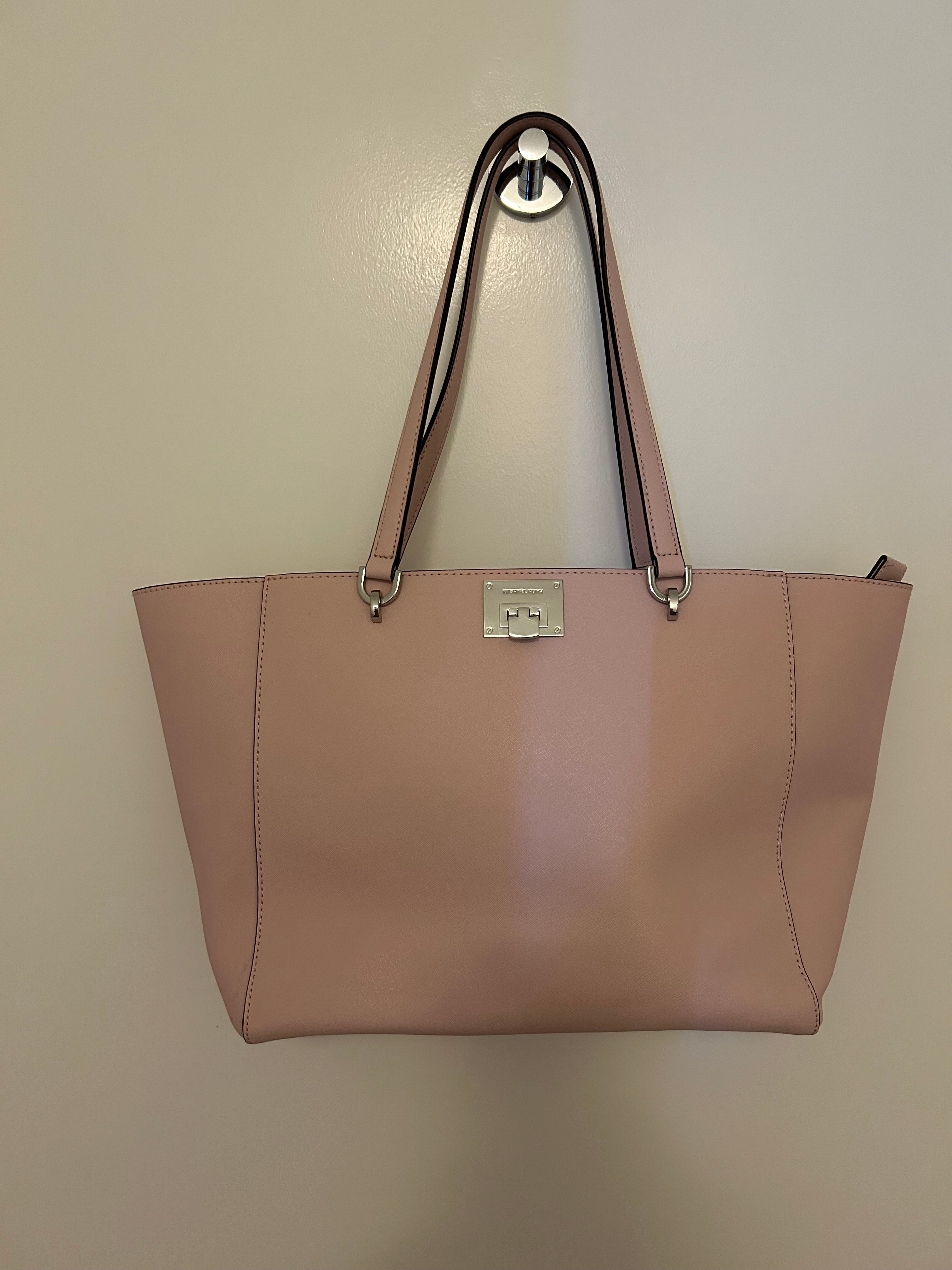 Michael Kors Blush Pink Leather Tote Bag — Excellent Pre-Owned Condition